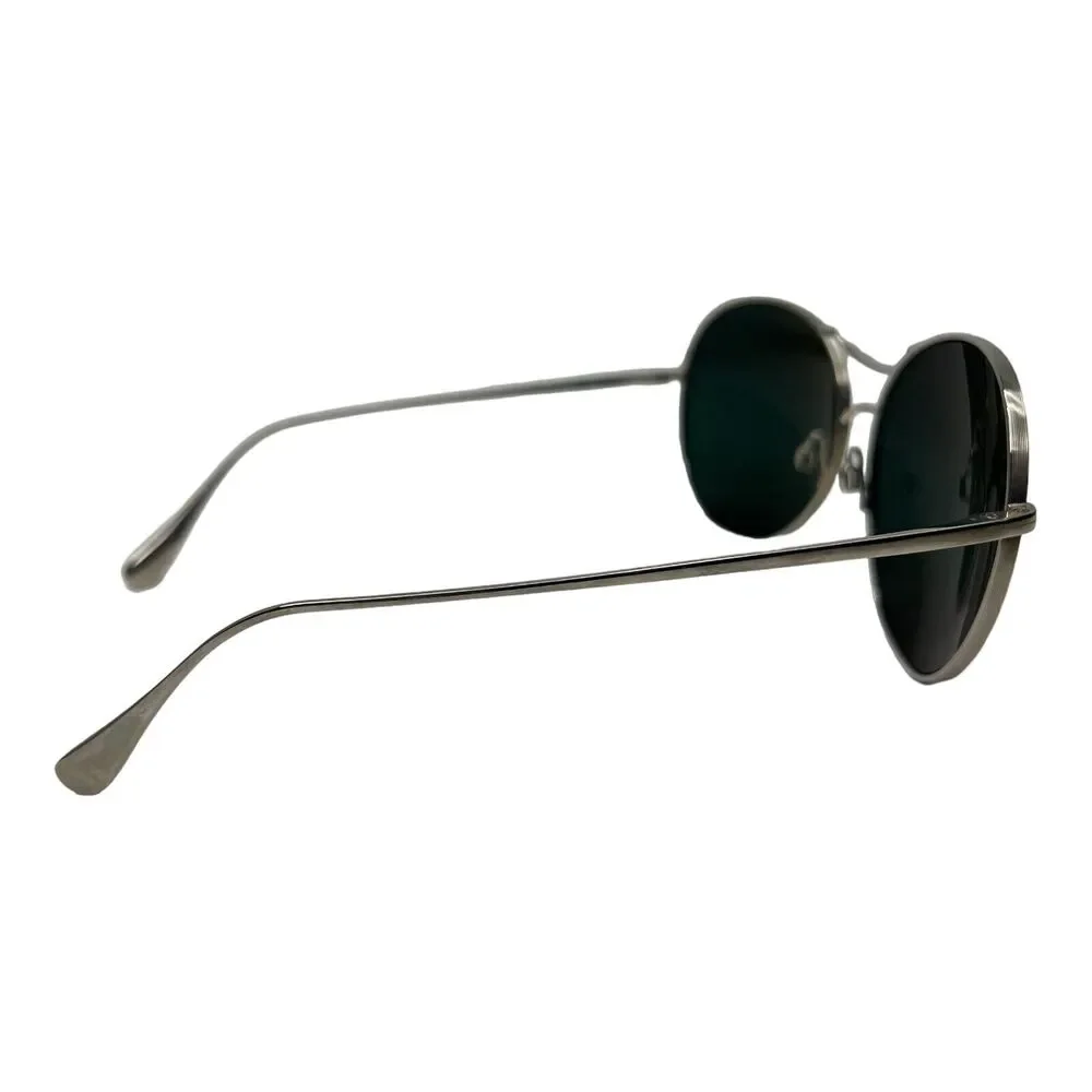 Maui Jim MJ 547-17 New Silver/ Green Polarized Sunglasses 61mm‎ with defect 4384
